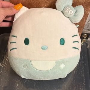 Hello Kitty White and Mint Plush Pillow
